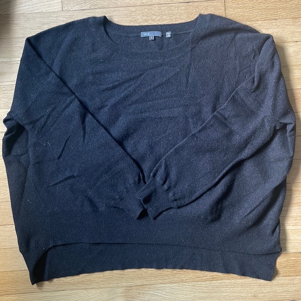 Vince Navy cropped sweater